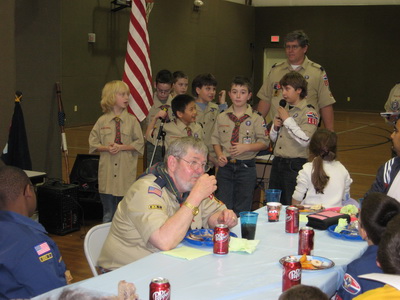 Mike Willey at Cub Scouts Blue and Gold Celebration
